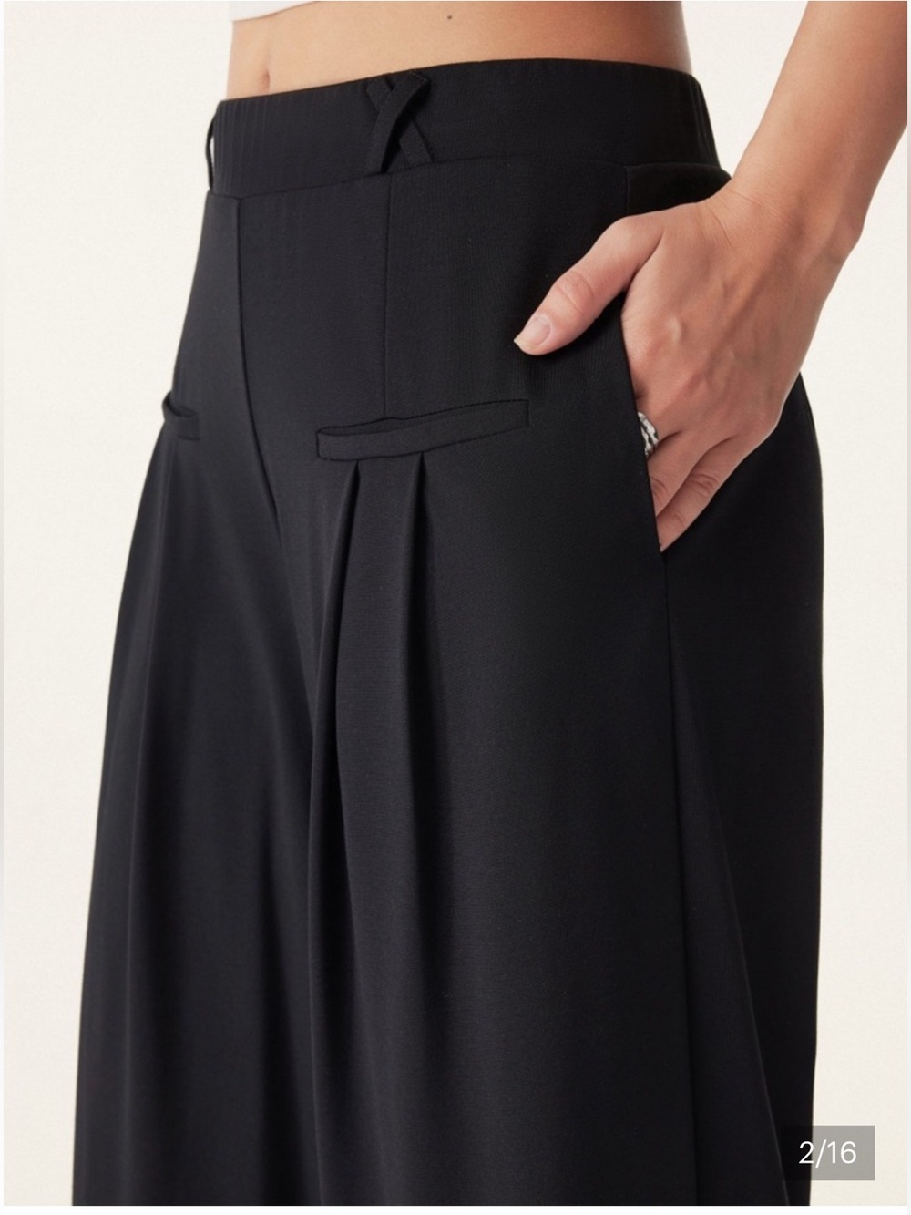 OGL ponte de Roma drapey bamboo wide leg trouser soft casual pockets minimalist